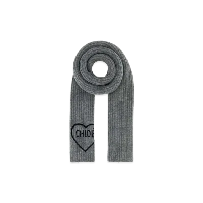 Chloe Women's Wool Chloa Encoeur Scarf "Gray"