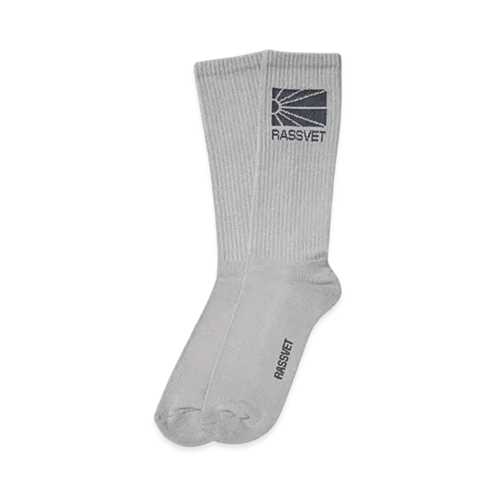 RASSVET MEN LOGO SOCKS KNIT "GREY"
