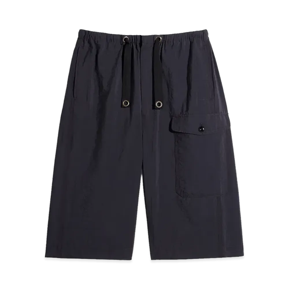 LEMAIRE Washed Technical Cotton Cargo Easy Shorts "Squid Ink"