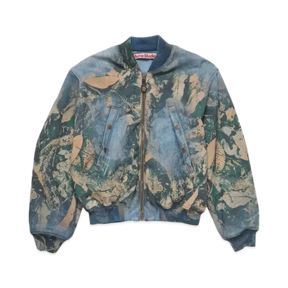 Acne Studios Denim Bomber Jacket "Mid Blue Wash"