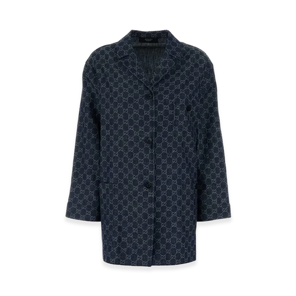 GUCCI Women's GG Dedim Blazer "Blue"