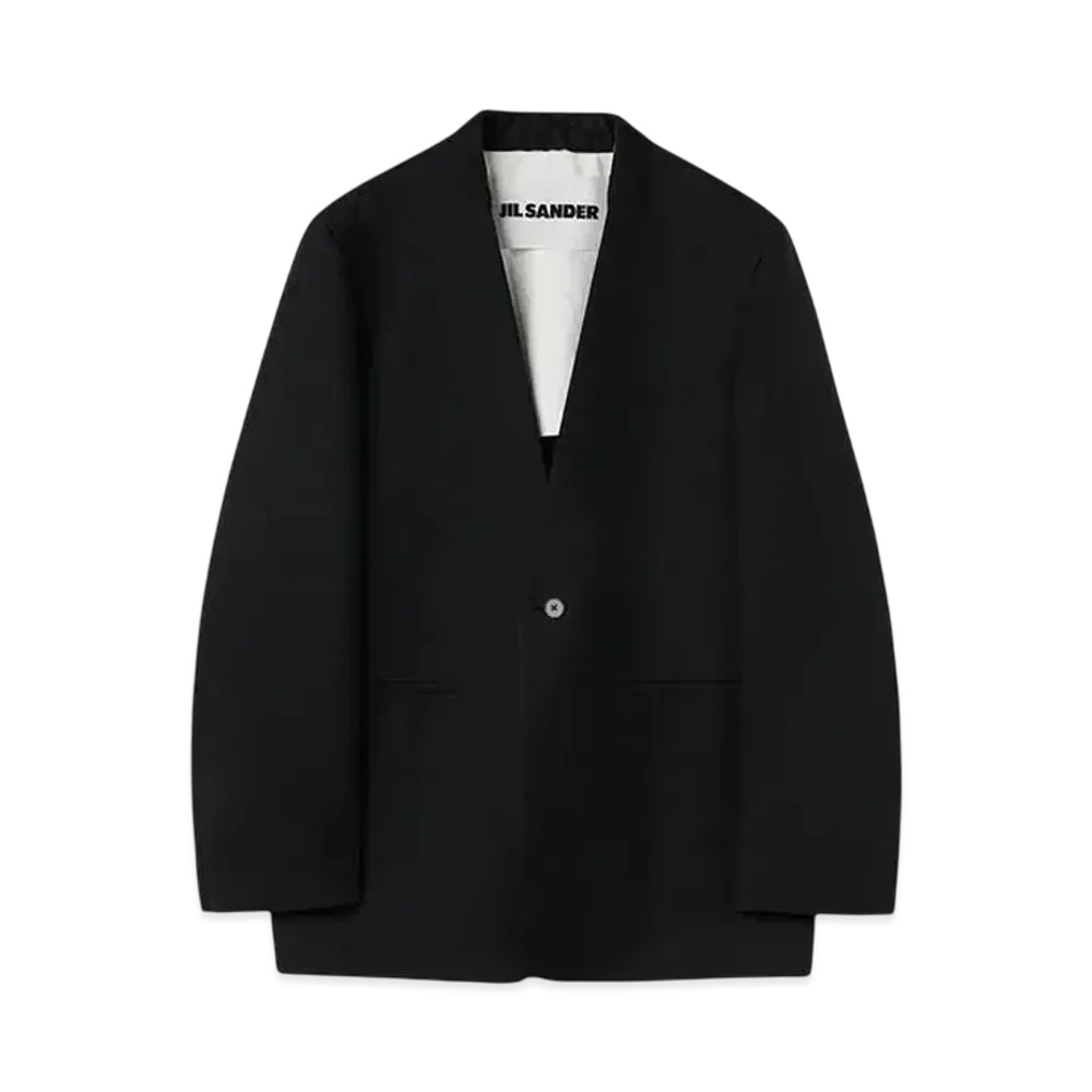 Jil Sander Men's Cotton Deconstructed Jacket "Black"