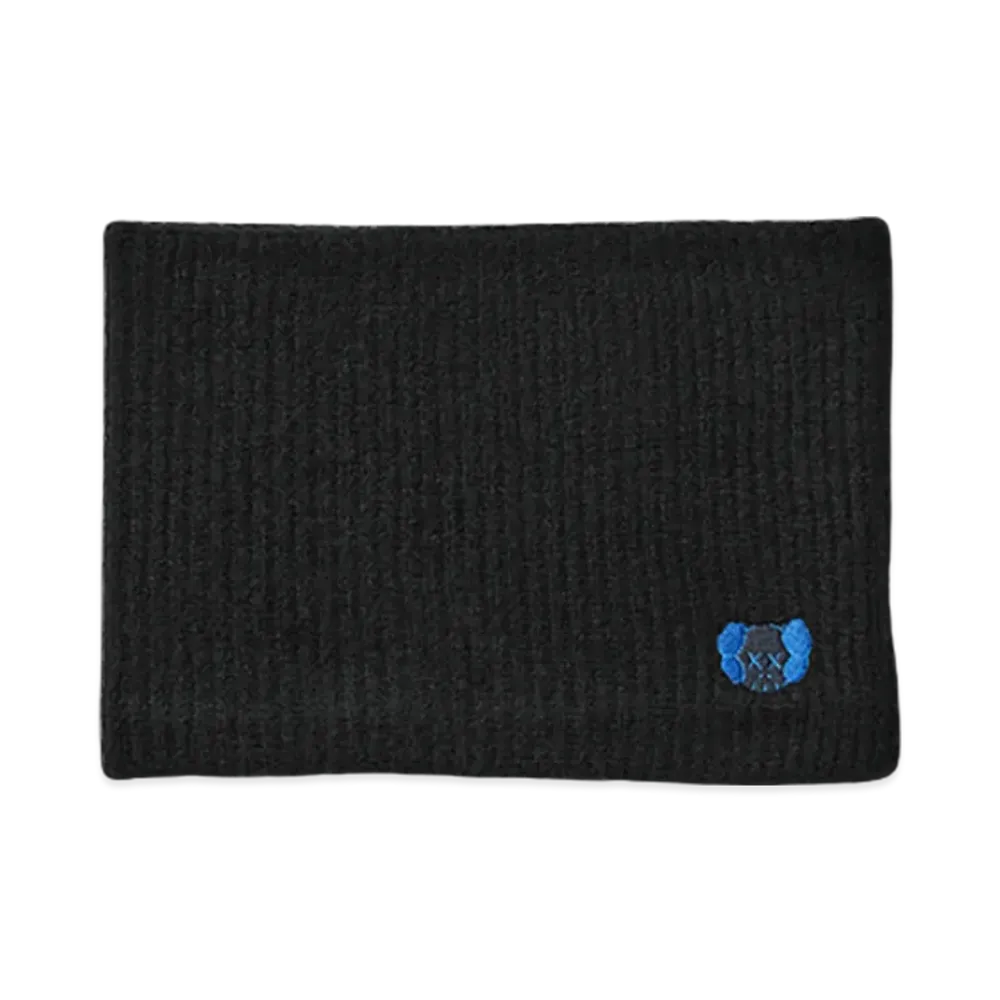 Uniqlo x KAWS Winter Kids Heattech Suffle Yarn Knit Neck Warmer "Black"