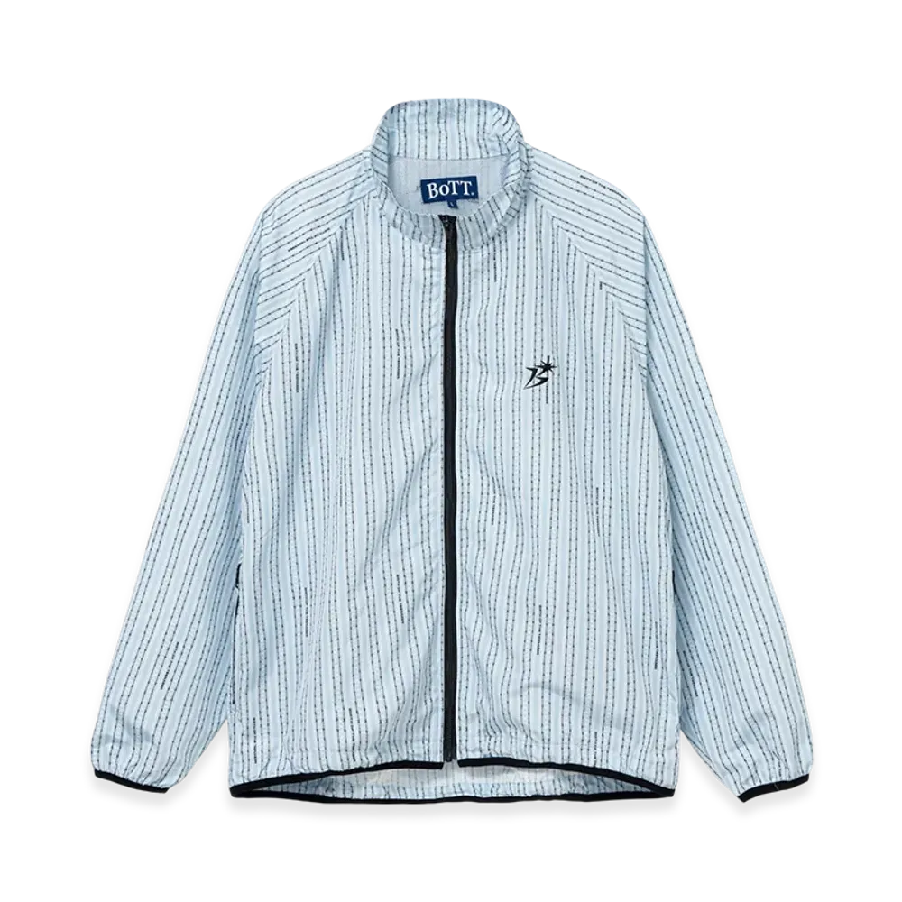 BOTT Lightweight Striped Track Jacket "Light Blue"