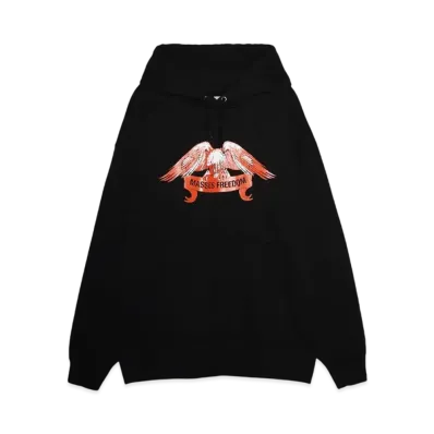 MASSES SWEAT HOODED FREEDOM WASH "BLACK"