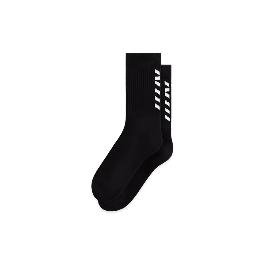 Kith Fast Logo Cotton Crew Socks "Black"