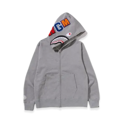 A BATHING APE Shark Full Zip Hoodie "Gray"