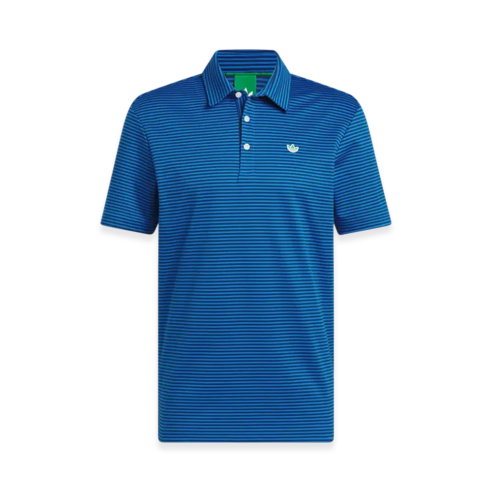 adidas Originals Golf Originals Striped Pique Polo "Blue Bird/Night Indigo"
