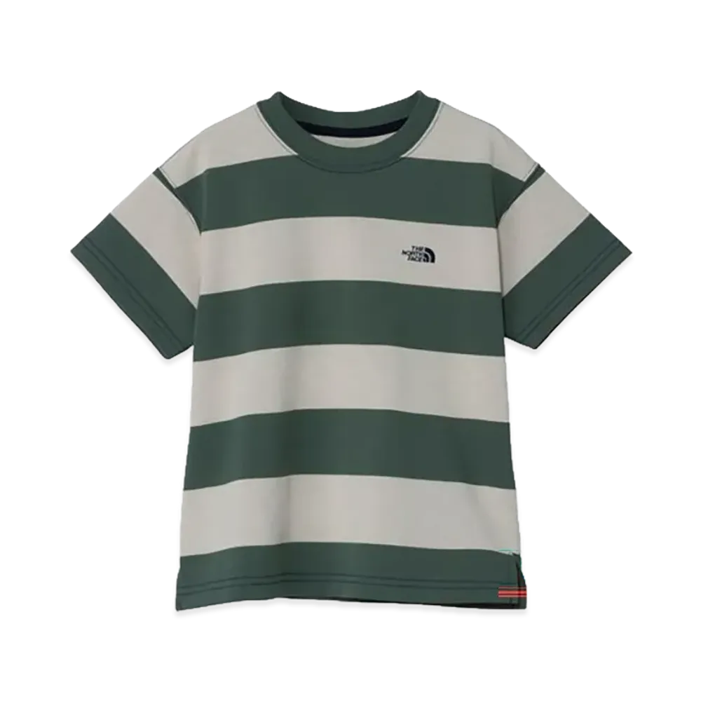 The North Face Toddler Short Sleeve Bright Steady Tee Kids "Desert Stone/Duck Green"