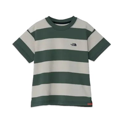The North Face Toddler Short Sleeve Bright Steady Tee Kids "Desert Stone/Duck Green"