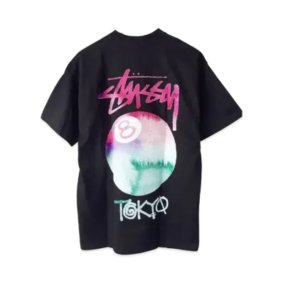 Stussy Haze 8 Ball Tie-Dye Tokyo Short Sleeve T-Shirt "Black"