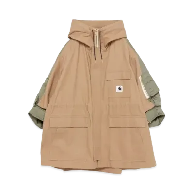 Carhartt WIP × sacai Duck x Nylon Twill Coat "BeigexKhaki"