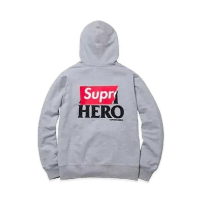 Supreme x ANTIHERO Back Logo Zip Up SweatShirt "Grey"