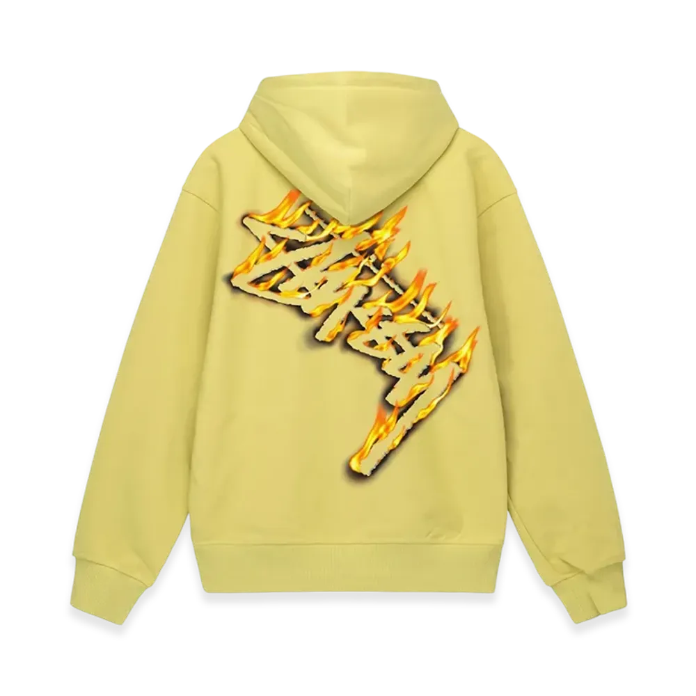 Stussy Burning Stock Zip Hoodie "Yellow"