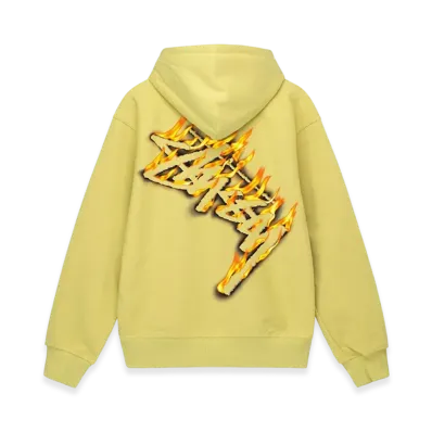 Stussy Burning Stock Zip Hoodie "Yellow"