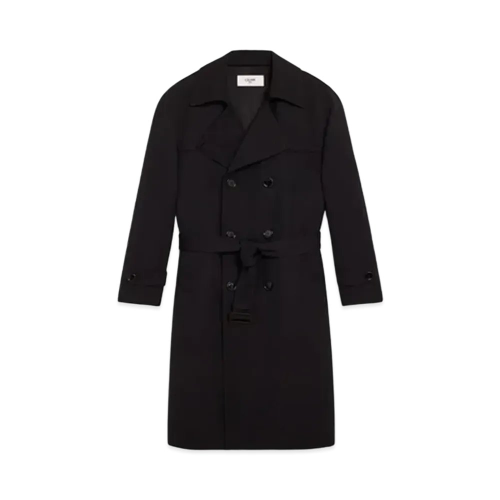 CELINE Oversized Trench Coat / Japanese Gabardine "Black"