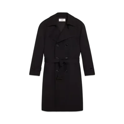 CELINE Oversized Trench Coat / Japanese Gabardine "Black"