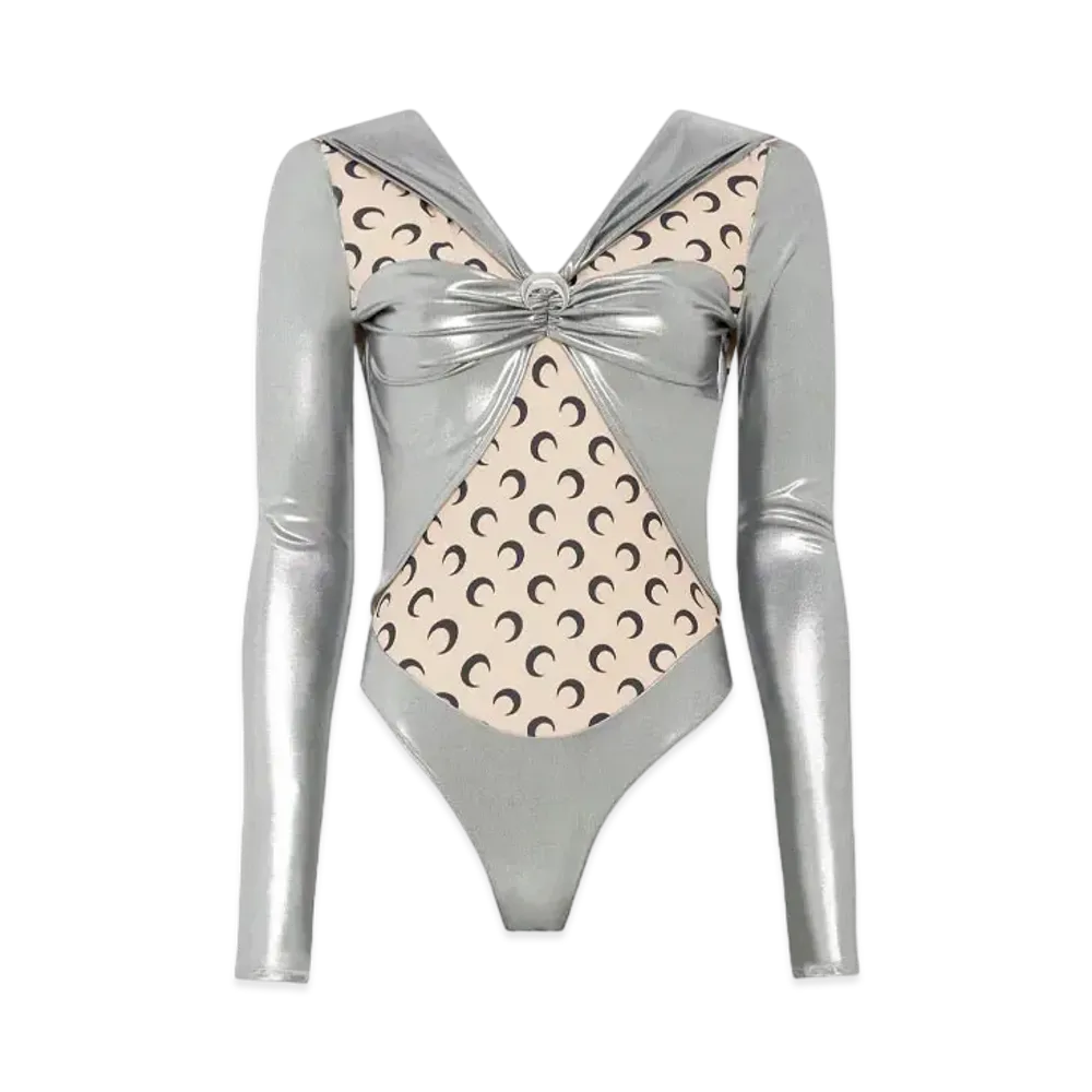 Marine Serre Regenerated Jersey Draped Body "Silver Jersey Drapped"