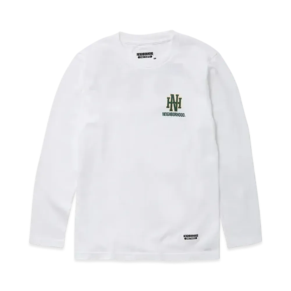 NEIGHBORHOOD OT . Tee LS-4 "White/Green"