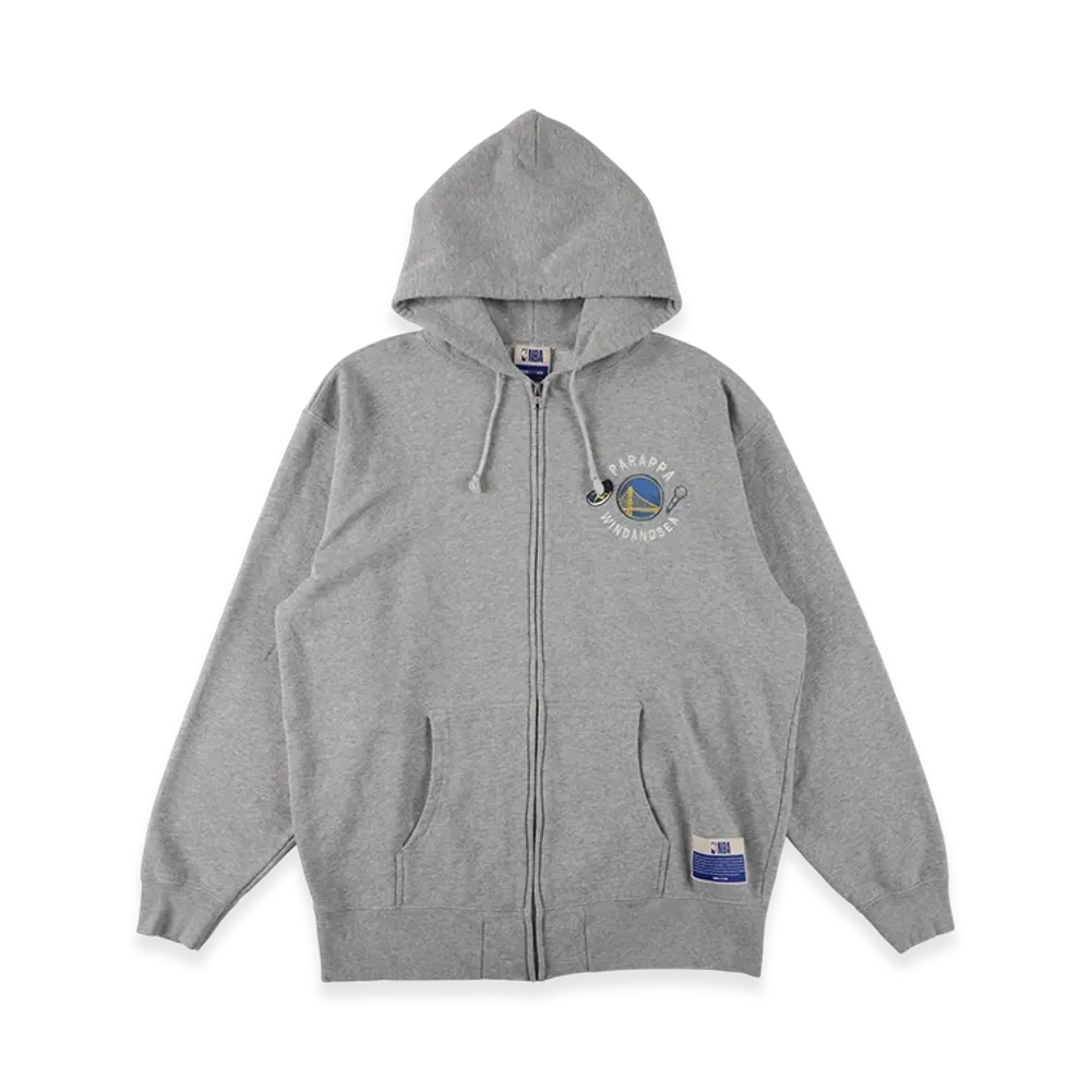 WIND AND SEA x Parappa The Rapper x Warriors Zip-Up Hoodie "Gray"