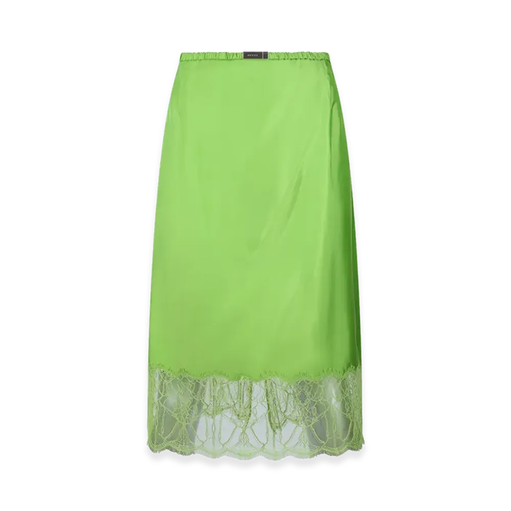 GUCCI Women's Satin Skirt "Green"
