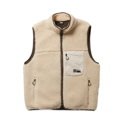 FIRST DOWN Boa Fleece Vest "Off White"