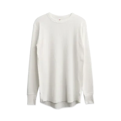 Hanes Thermal Crewneck Long Sleeve T-shirt "OffWhite"