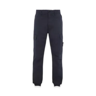 Stone Island 30410 Supima Cotton Twill Stretch-TC Regular Fit Cargo Pants - 24SS "Dark Blue"