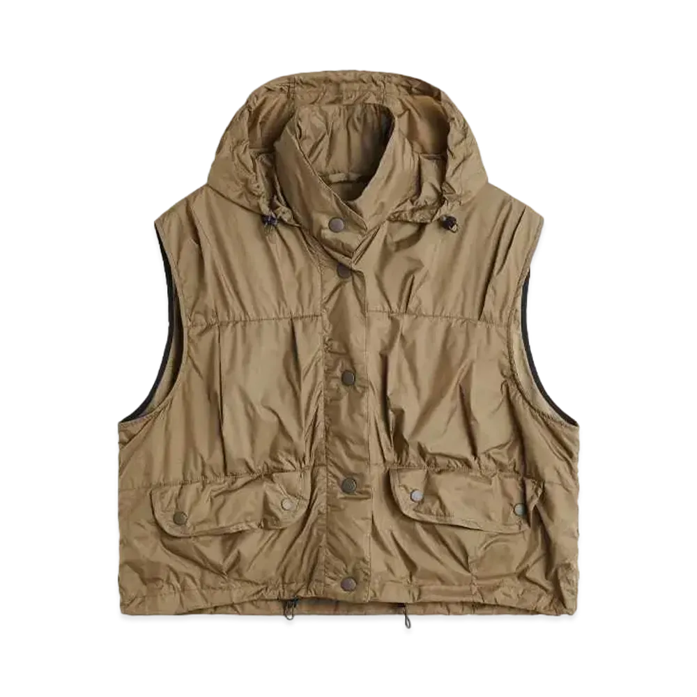 OUR LEGACY Cropped Exhale Puffa Vest Aero Nylon "Cavalry Olive"