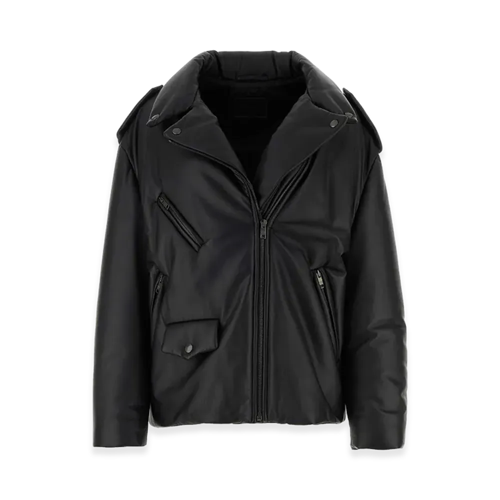PRADA Women's Nappa Leather Padded Jacket "Black"
