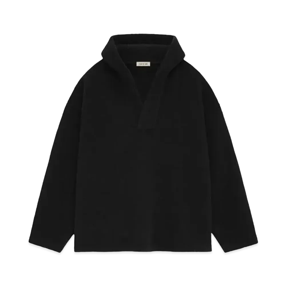 FEAR OF GOD Merino Boucle Polo Hoodie "Black"