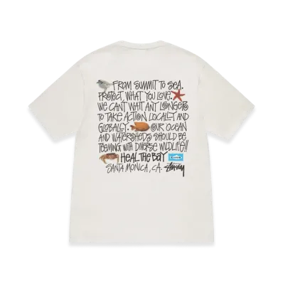 Stussy x Heal The Bay Summit To Sea Pigment Dyed Tee "Natural"