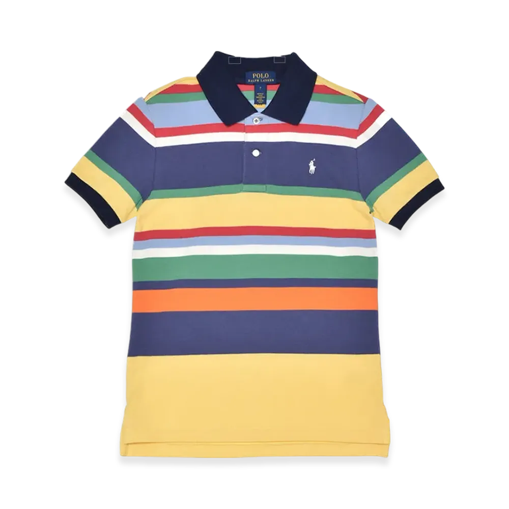 Polo Ralph Lauren Cotton Mesh Multi-Stripe Polo Shirt Kids "Multi"
