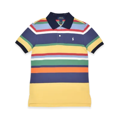 Polo Ralph Lauren Cotton Mesh Multi-Stripe Polo Shirt Kids "Multi"