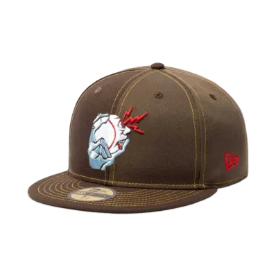 NEW ERA x Cookie! 59Fifty Ball Finger Logo "Walnut/Moss"