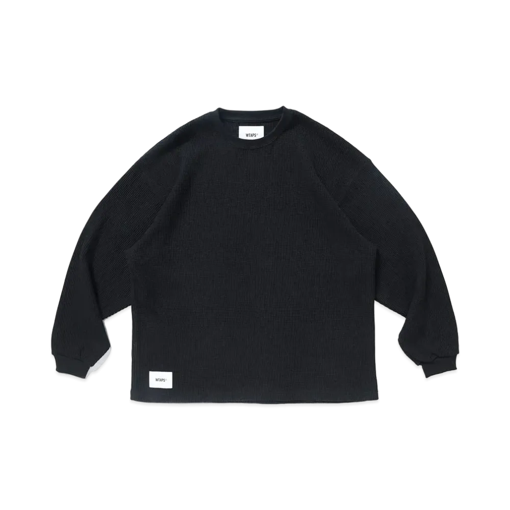 WTAPS Waffle / LS / Cotton "Black"