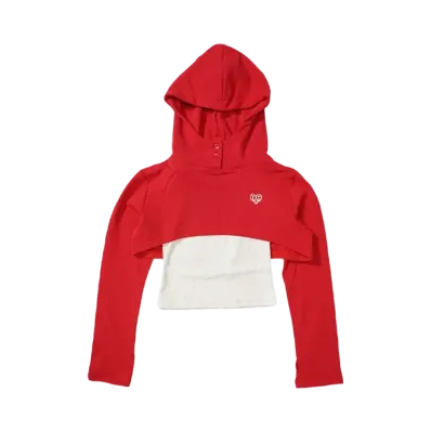 HTH layered hoodie "RED"