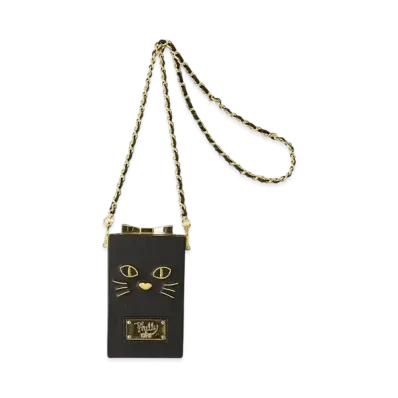 FURFUR x Philly chocolate Cat Motif Box Bag "Black"