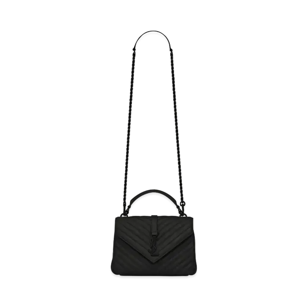 Saint Laurent College Medium In Quilted Leather "Black"