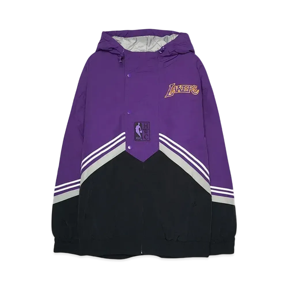 Mitchell&Ness NBA THROW IT BACK RETRO JACKET VINTAGE LOGO LAKERS "BLACK-PURPLE"