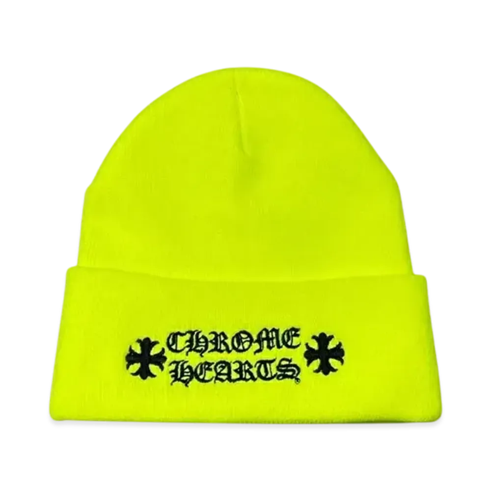 Chrome Hearts Wool Watch Cap Logo Embroidery Beanie "Neon Yellow"