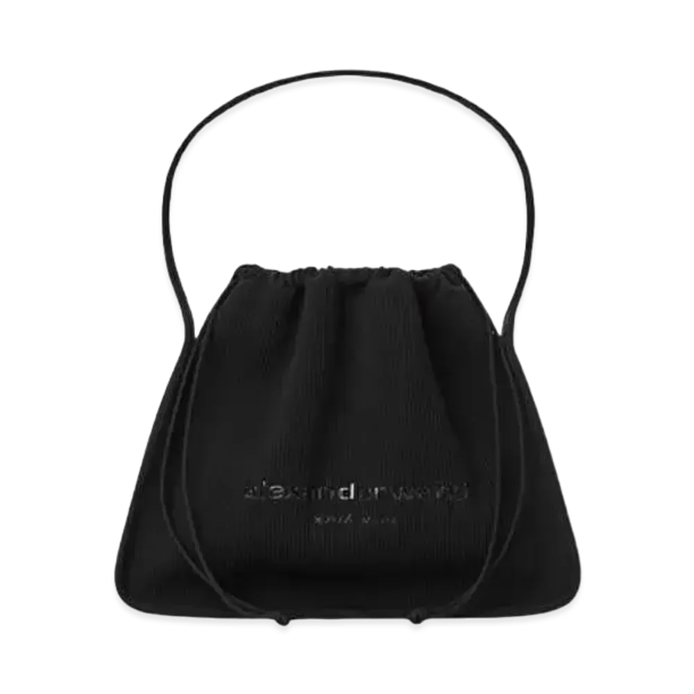 Alexander Wang Ryan Rib Knit Large Bag "Black"