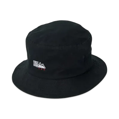 FIRST DOWN Logo Twill Bucket Hat "Black"