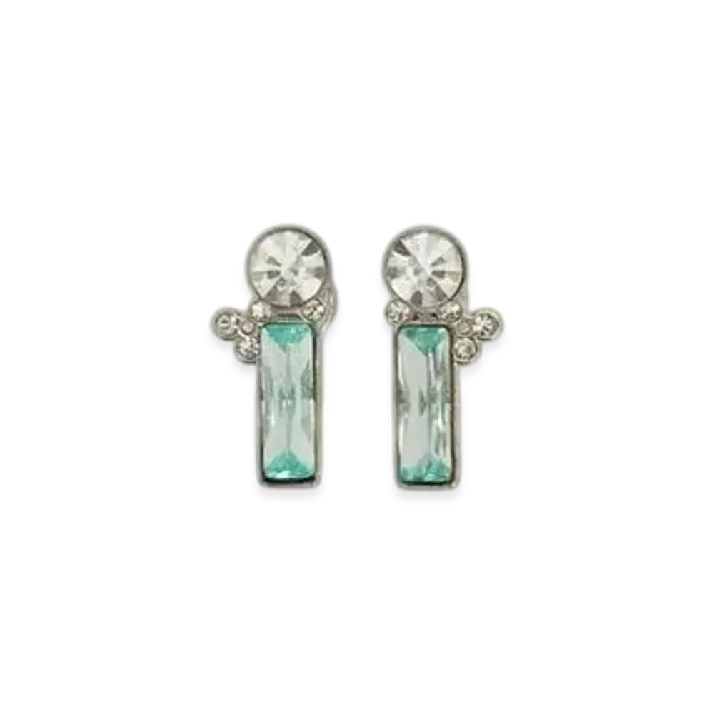 Jil Sander Earrings "Silver/Crystal/Light Blue"