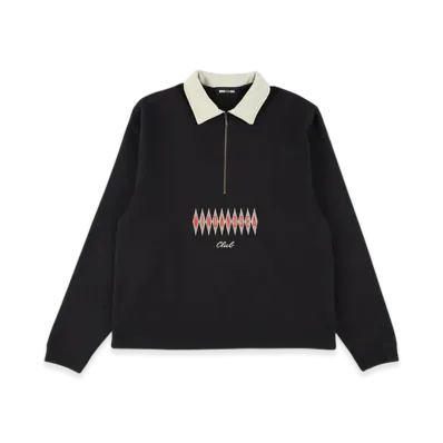 WIND AND SEA Club Half Zip Sweatshirt "Black"