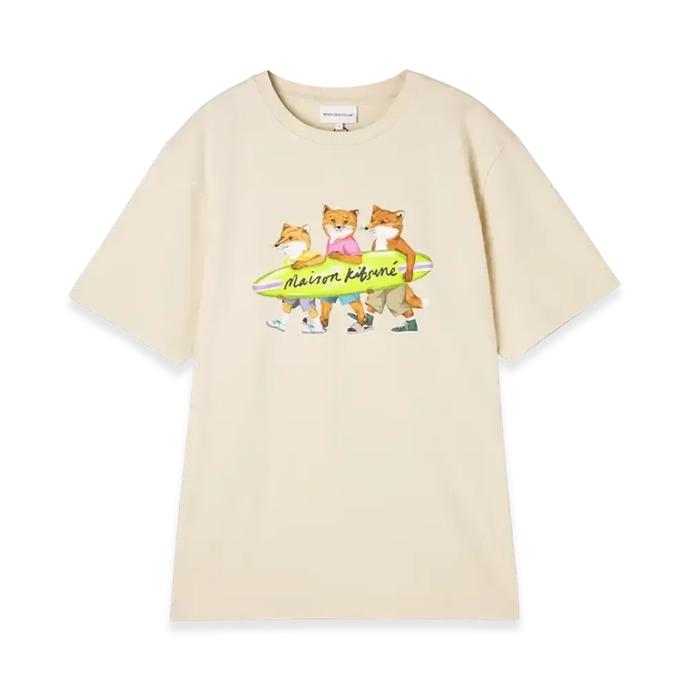 Maison Kitsune Surfing Fox Comfort T-shirt "Paper"