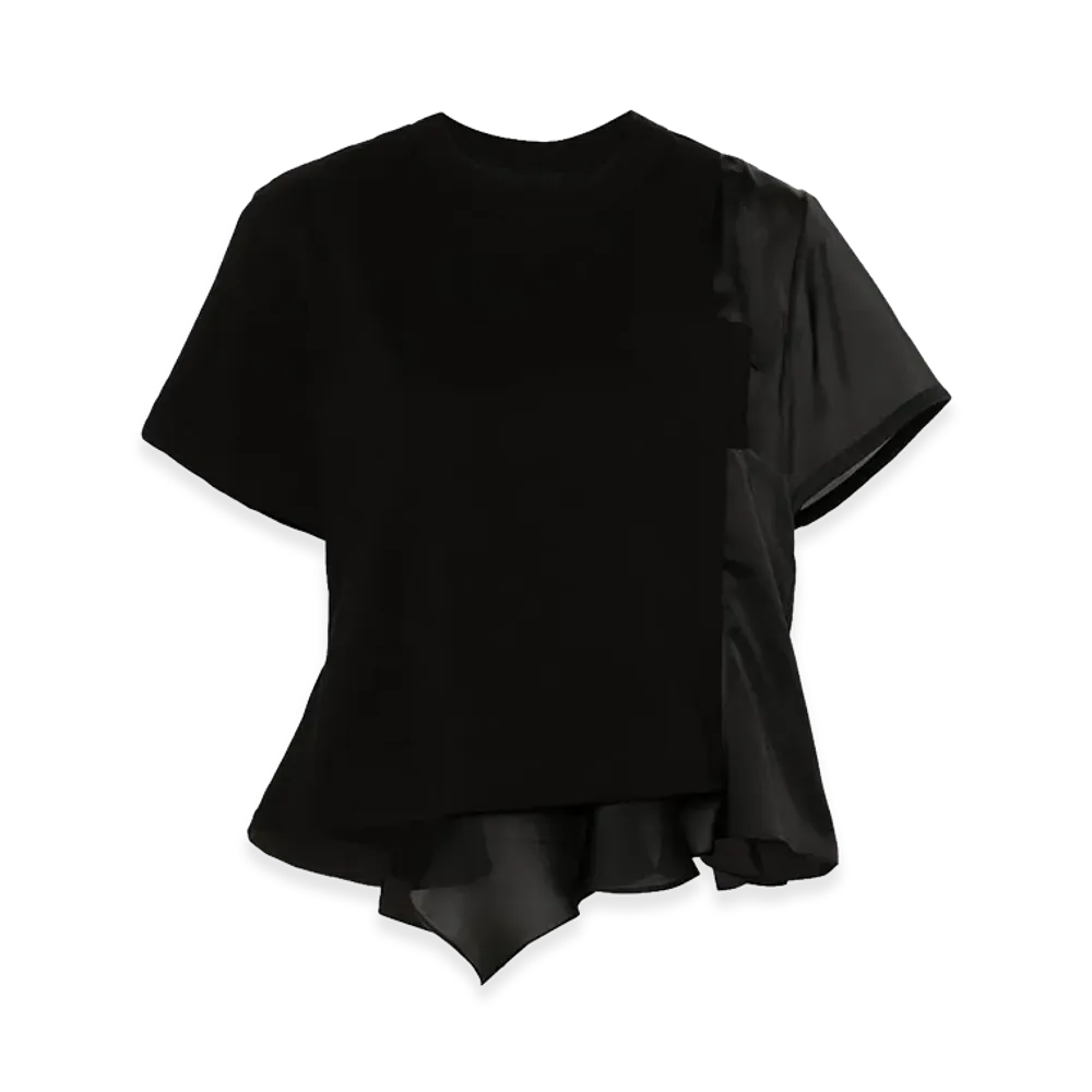 sacai Women's T-Shirts "Black"
