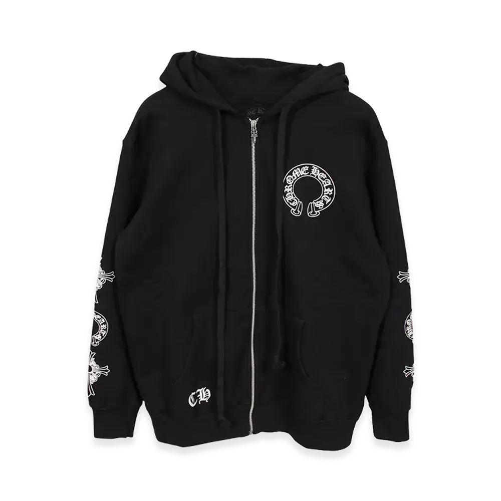 Chrome Hearts Horseshoe Dagger Print Hoodie "Black"