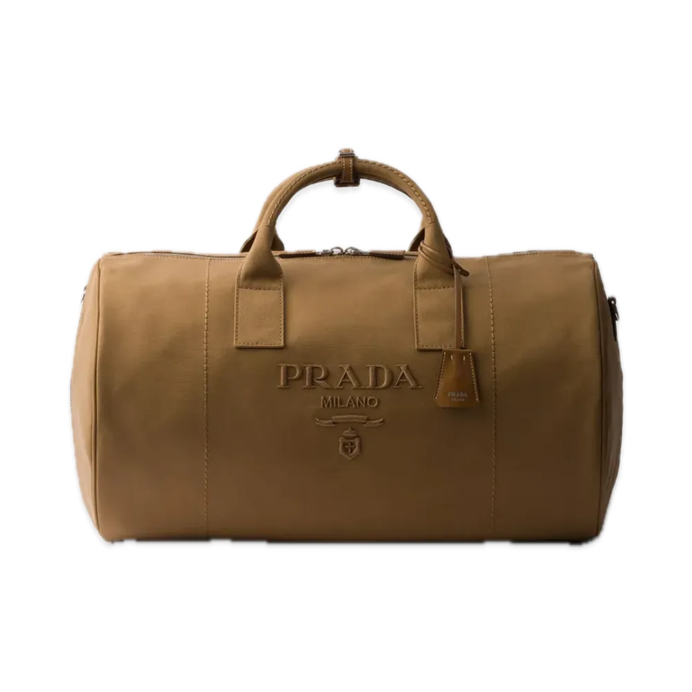 PRADA Canvas Duffle Bag "Tobacco"