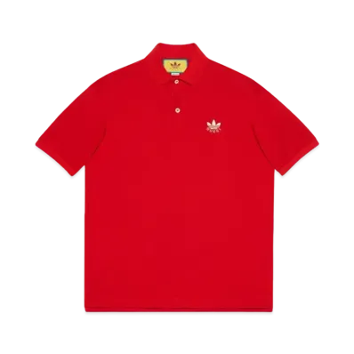 adidas x GUCCI Cotton Piquet Polo "Red"